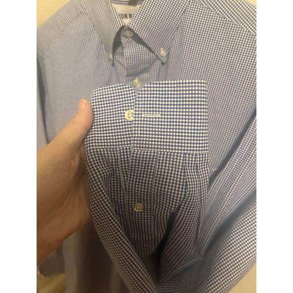 Tommy Hilfiger Men's Gingham Check Button Down Shirt 17-34 XL 100% Cotton - Picture 3 of 5